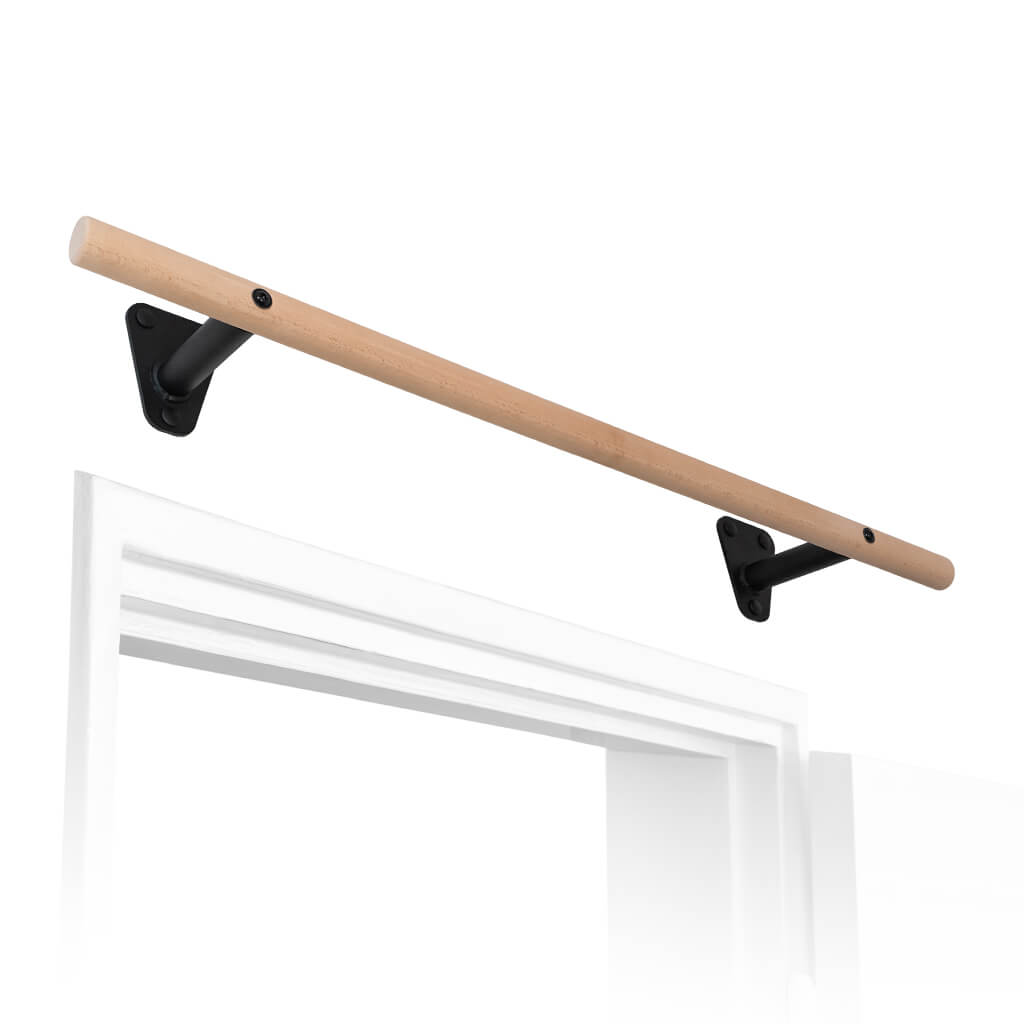 Barre de traction en bois pour montage mural sur cadre de porte