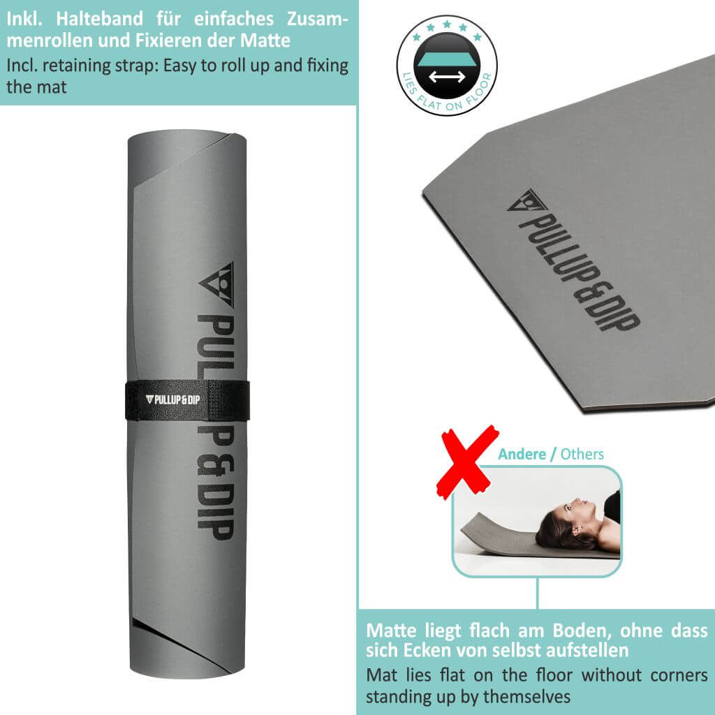 Tapis De Sport Á deux couches, Sans Polluant, Résistant Á L'abrasion, Antidérapant.