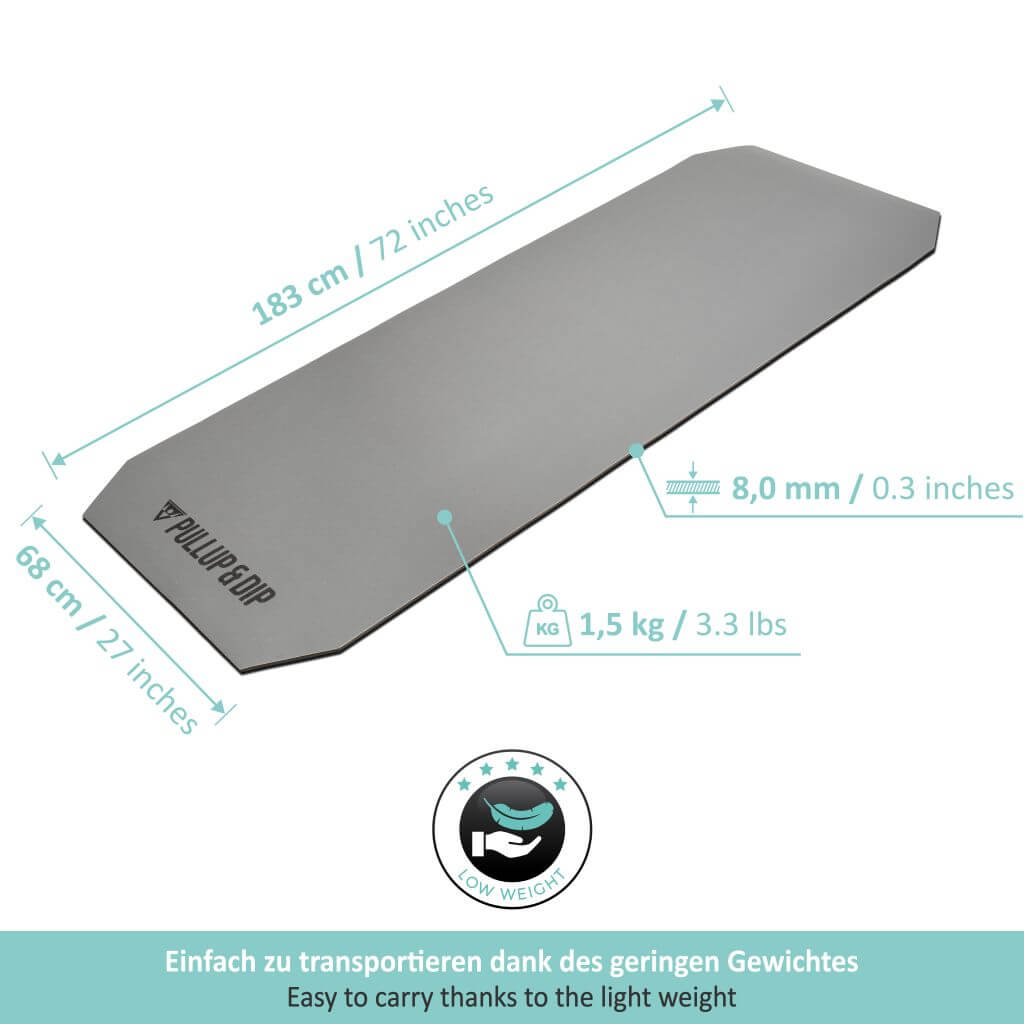 Tapis De Sport Á deux couches, Sans Polluant, Résistant Á L'abrasion, Antidérapant.