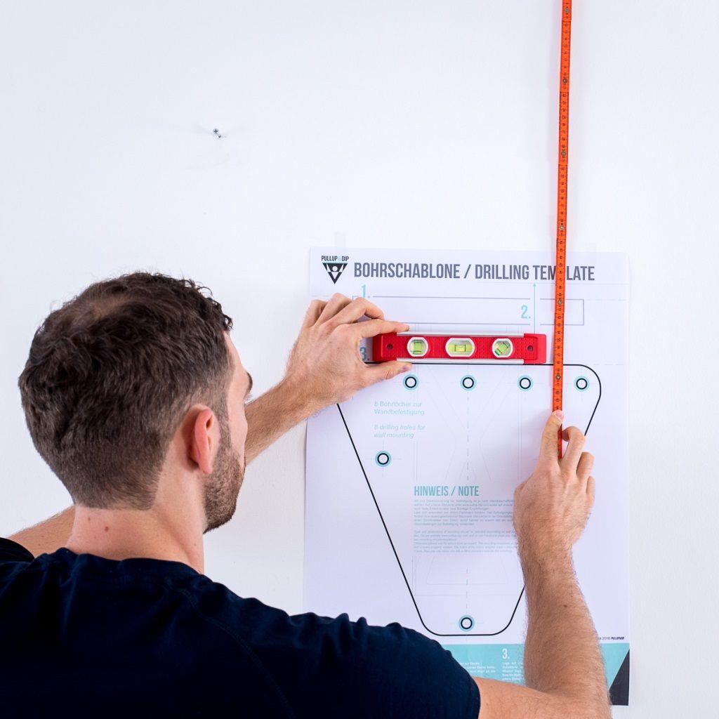 Adaptateur intérieur pour barre de traction murale Pullup & Dip, modèle en acier noir