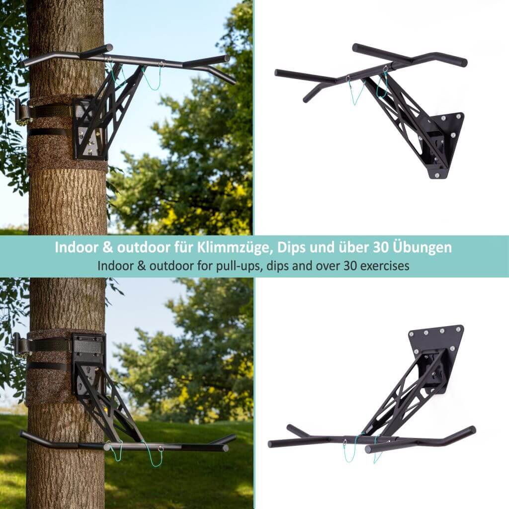 Barre de Dip et Traction Pour Intérieur et Extérieur, Gym Portable Pour Plus de 35 Exercices