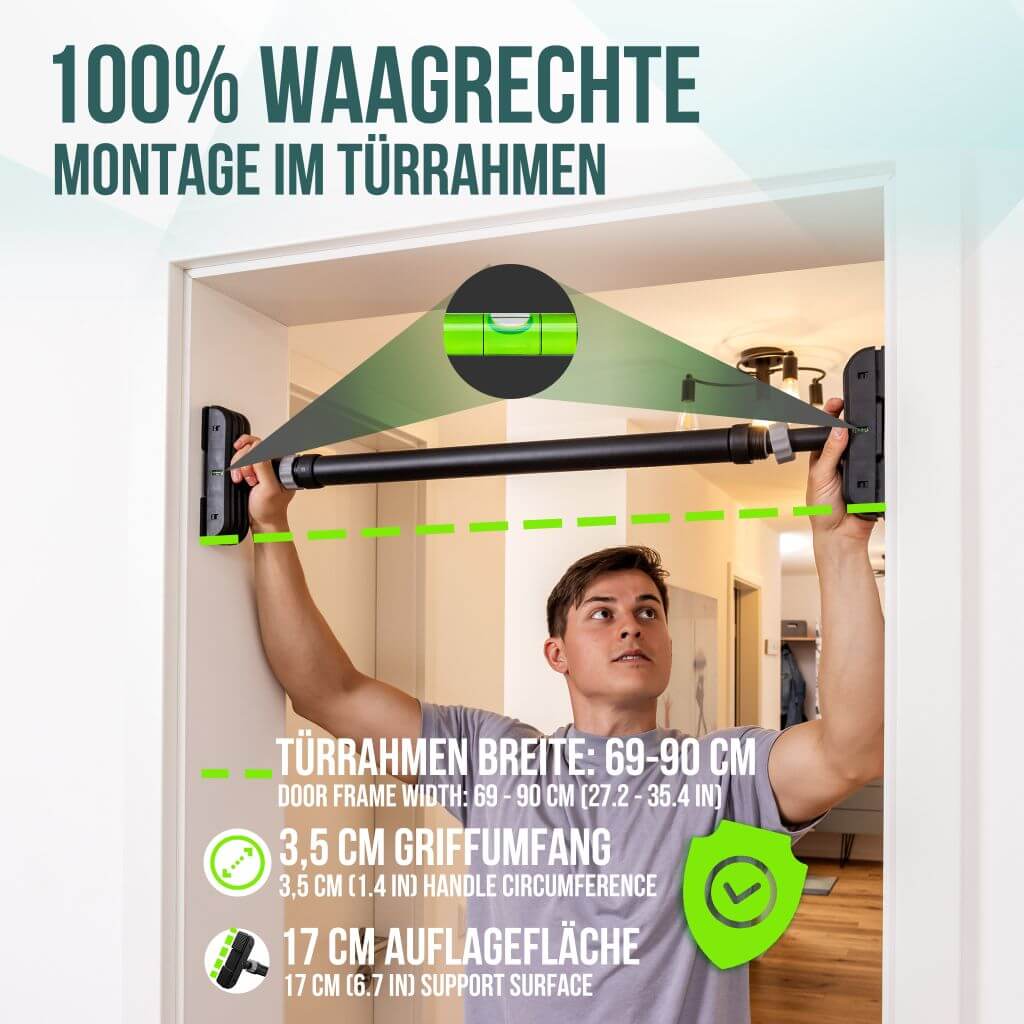 Barre de Traction Télescopique Pour Porte Sans Vis
