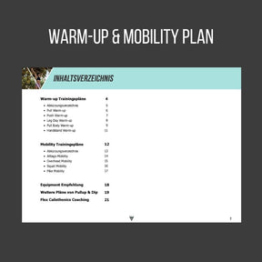 Guide Bundle : Plan d'entraînement pour les tractions, Plan d'échauffement et de mobilité et Guide de recettes nutritionnelles [PDF] en anglais