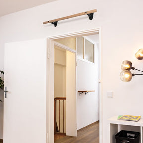 Barre de traction en bois pour montage mural sur cadre de porte