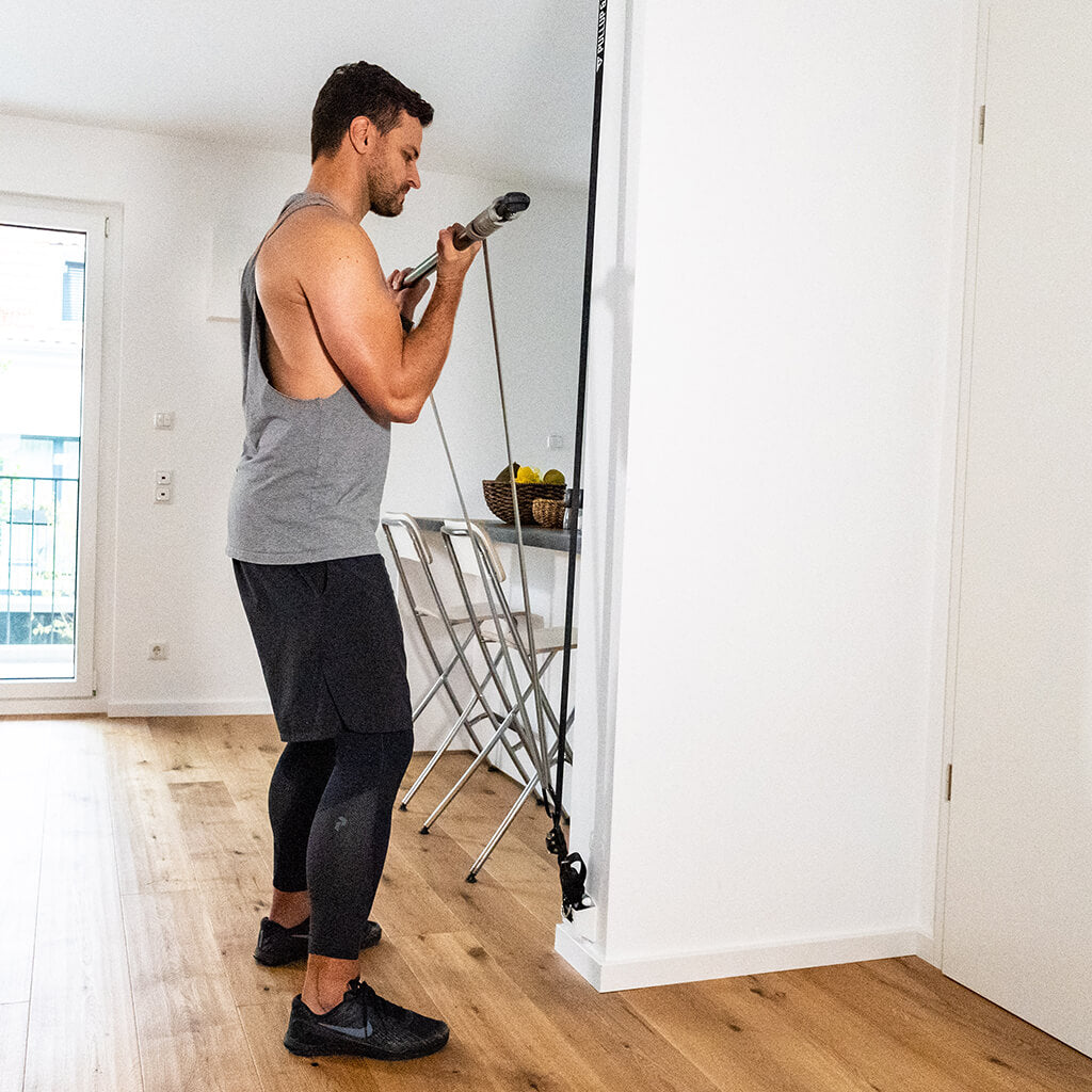 Barre elastique musculation à combiner avec les bandes de résistance et le FREESIXD, 3 parties