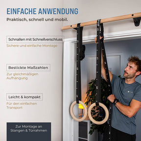 Anneaux de gymnastique en bois