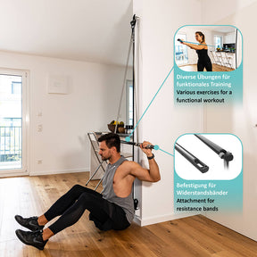 FREESIXD sangle de suspension avec bandes de résistance, appareil d'entraînement pour tout le corps