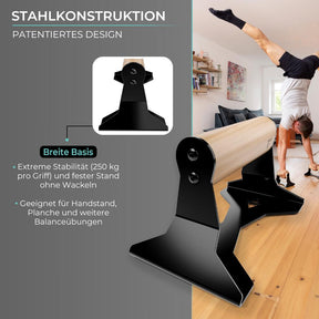 Barres Pour Pompes Avec Poignées En Bois Ergonomiques Pour Réaliser Des Pompes Et Des Appuis Renversés