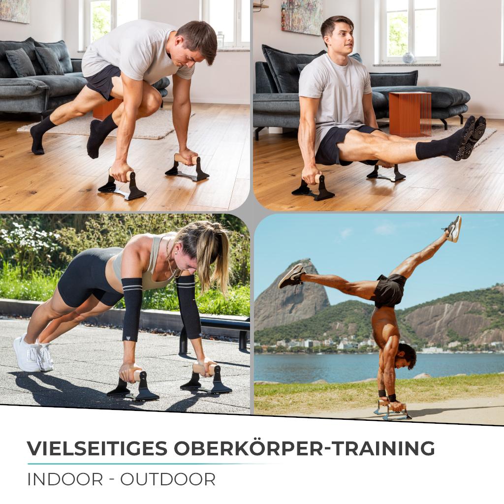 Barres Pour Pompes Avec Poignées En Bois Ergonomiques Pour Réaliser Des Pompes Et Des Appuis Renversés