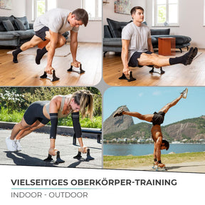 Barres Pour Pompes Avec Poignées En Bois Ergonomiques Pour Réaliser Des Pompes Et Des Appuis Renversés