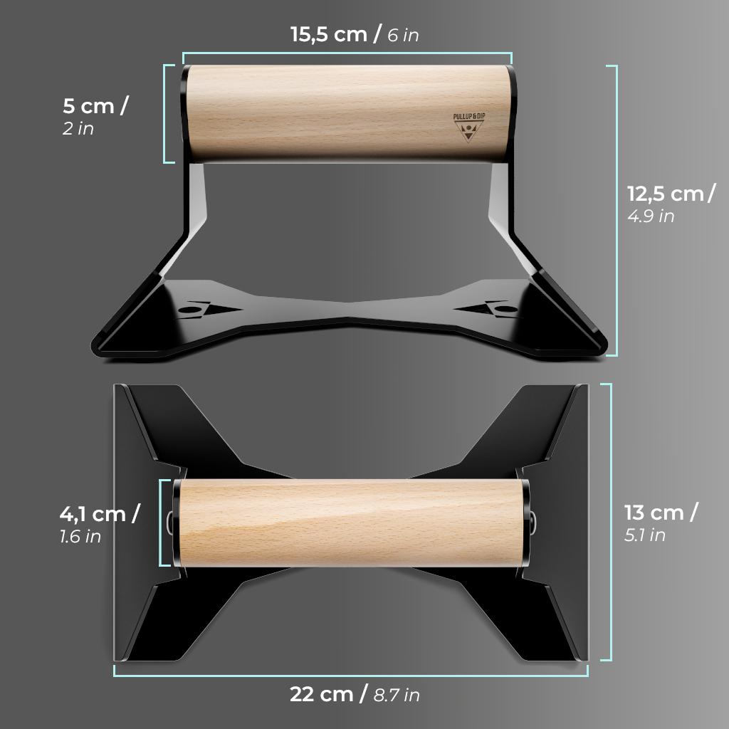 Barres Pour Pompes Avec Poignées En Bois Ergonomiques Pour Réaliser Des Pompes Et Des Appuis Renversés