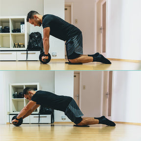 Roue Abdominale avec Genouillères Antidérapantes pour l'Entraînement de la Ceinture Abdominale