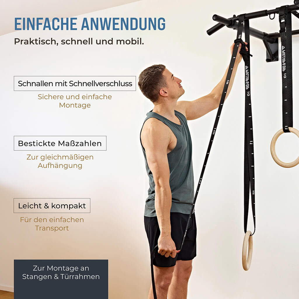 Anneaux de gymnastique en bois