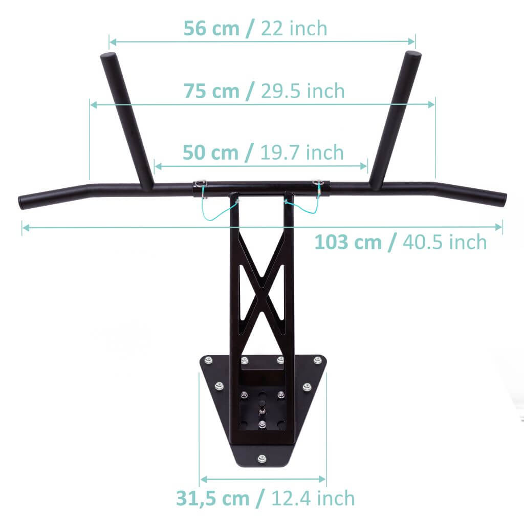 [Produits de 2e choix] Barre De Traction et Dip Pour Montage Mural Sur Mur Intérieur Et Extérieur