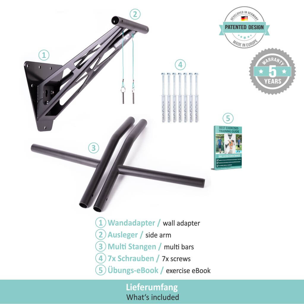 [Produits de 2e choix] Barre De Traction et Dip Pour Montage Mural Sur Mur Intérieur Et Extérieur