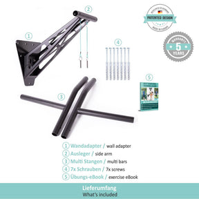 [Produits de 2e choix] Barre De Traction et Dip Pour Montage Mural Sur Mur Intérieur Et Extérieur