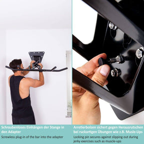 [Produits de 2e choix] Barre De Traction et Dip Pour Montage Mural Sur Mur Intérieur Et Extérieur
