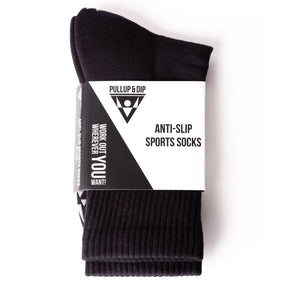 Chaussettes de Sport Antidérapantes en Noir, 1 Paire