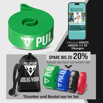 4 Bandes De Résistance PYHIGH 5-100 Lbs - Pour Musculation, Tractions Et Fitness | Sac De Rangement Inclus