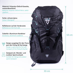 Sac à dos de sport 35L pour la Barre Pullup & Dip, autres accessoires et activités de plein air