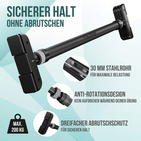 Barre de traction de porte Bundle avec bandes de traction et guides d'entraînement en anglais