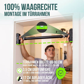 Barre de traction de porte Bundle avec bandes de traction et guides d'entraînement en anglais