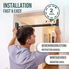 Barre de Traction Télescopique Pour Porte Sans Vis