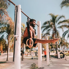 Set de Calisthenics Intermediate - Parallettes (medium),Anneaux Gymnastique, Magnésium Liquide, Bandes de Résistance