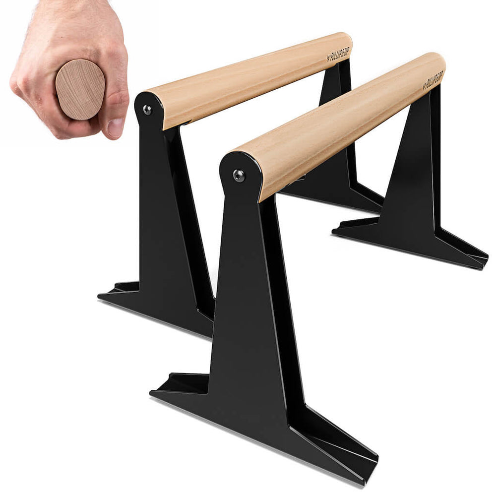 Barres De Pompes Pour Le Sol - 2 Pièces En Bois, Poignées Antidérapantes, Portable - 6