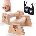 Poignées de pompes en bois, Wrist Wraps inclus